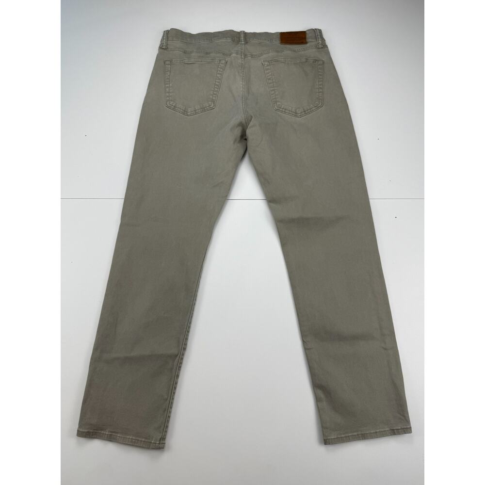 Lucky Brand 121 Slim Straight Pants Mens 34x30 Khaki Tan Stretch Chino - Picture 2 of 9